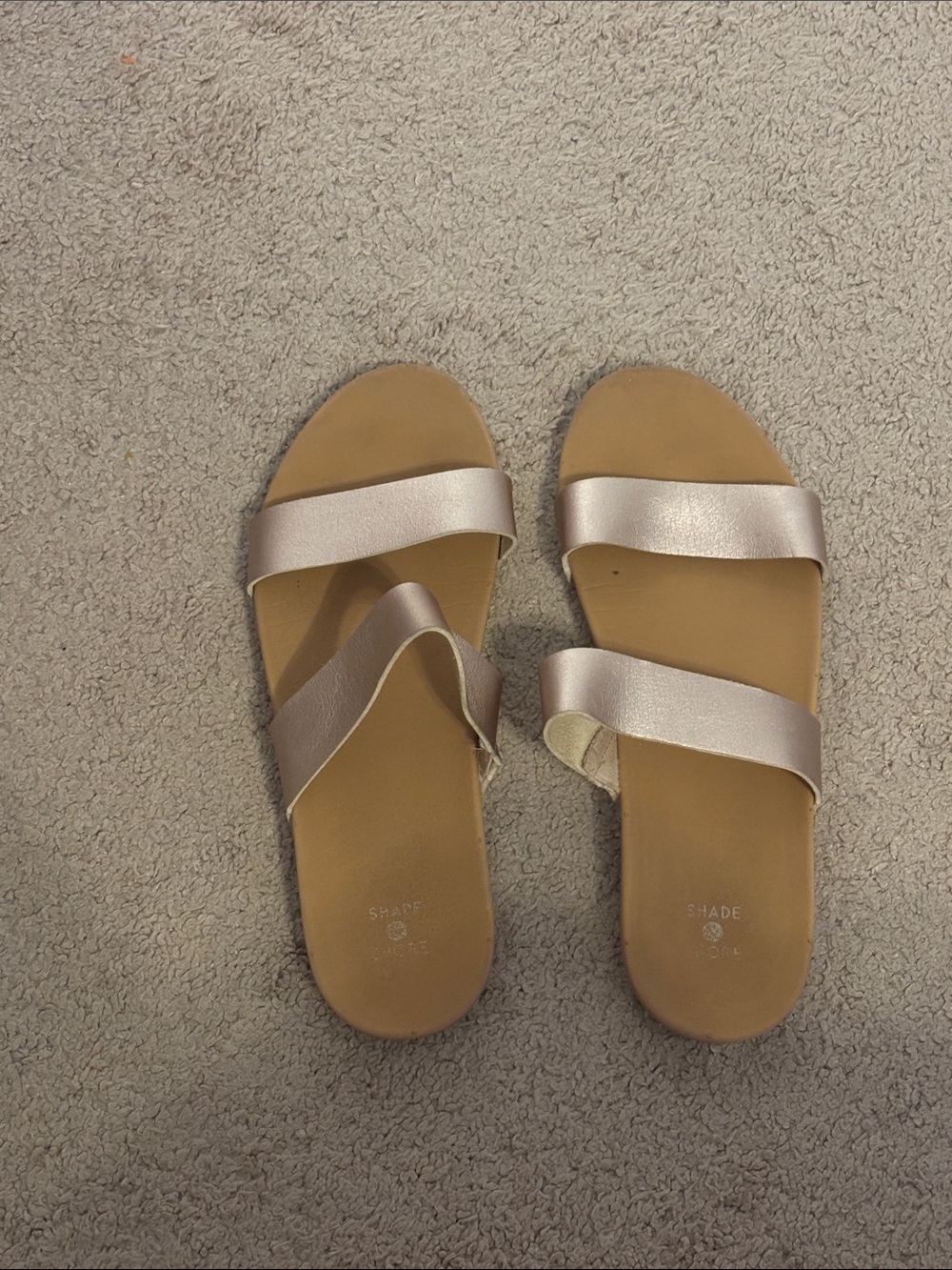 Shade & Shore rose gold sandals